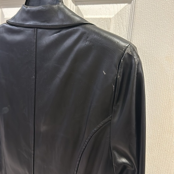 NWT BEBE 2B Black Faux Leather Peplum Jacket S - Picture 9 of 11